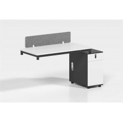 非凡黑白系列1.2米板式职员桌